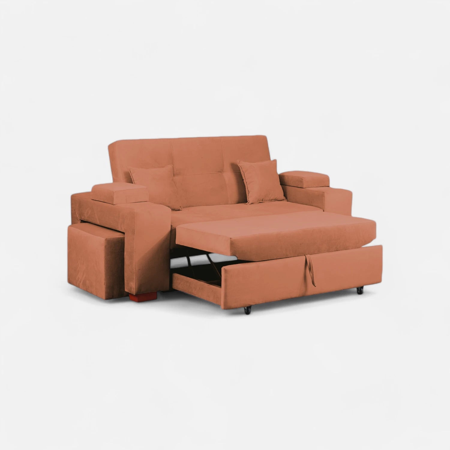 Sofá Cama Romeo - Tela Felpa Tostado