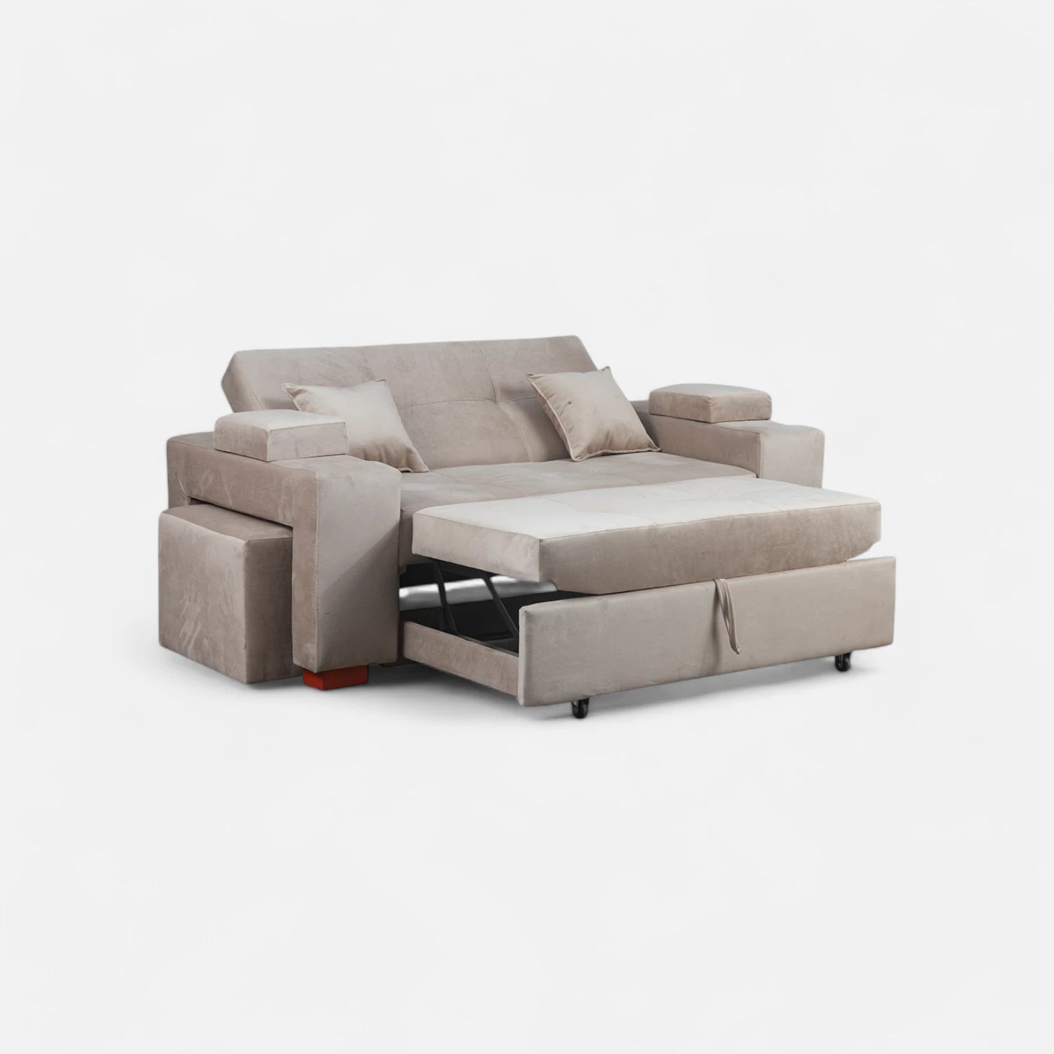 Sofá Cama Romeo - Tela Felpa Beige