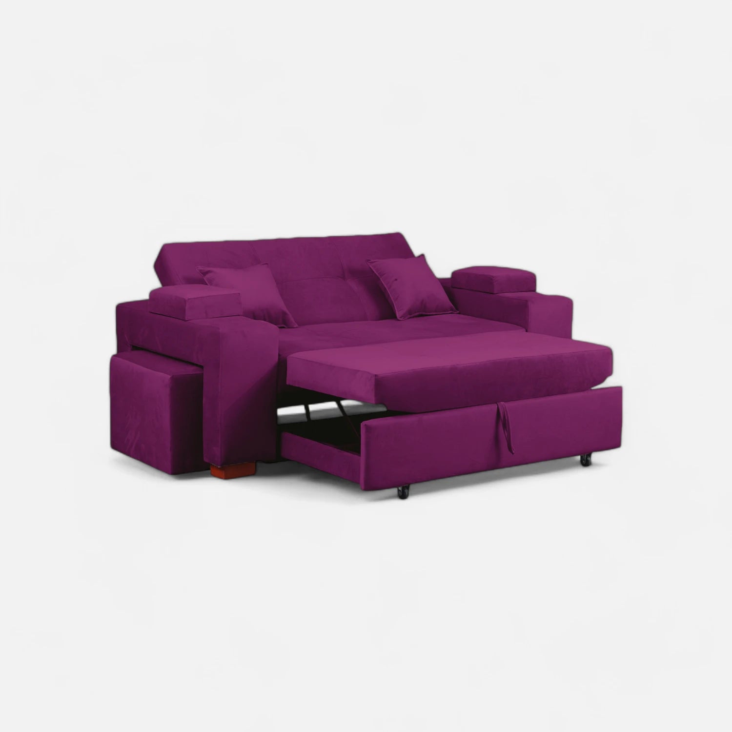 Sofá Cama Romeo - Tela Felpa Lila