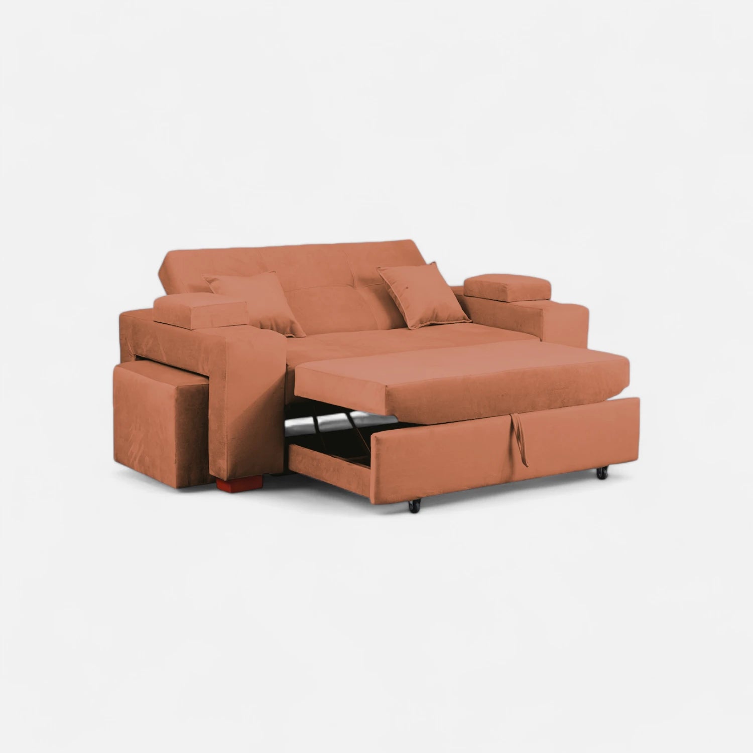 Sofá Cama Romeo - Tela Felpa Tostado