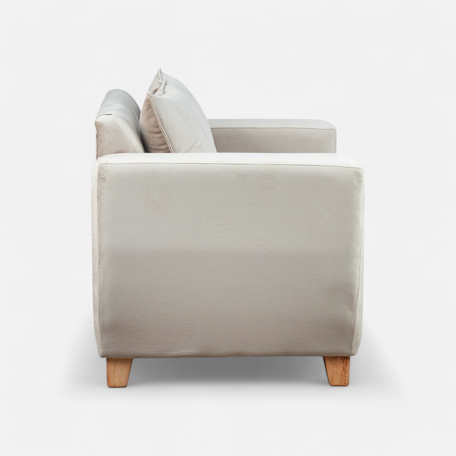 Sofá Florencia 2 Cuerpos - Tela Felpa Beige