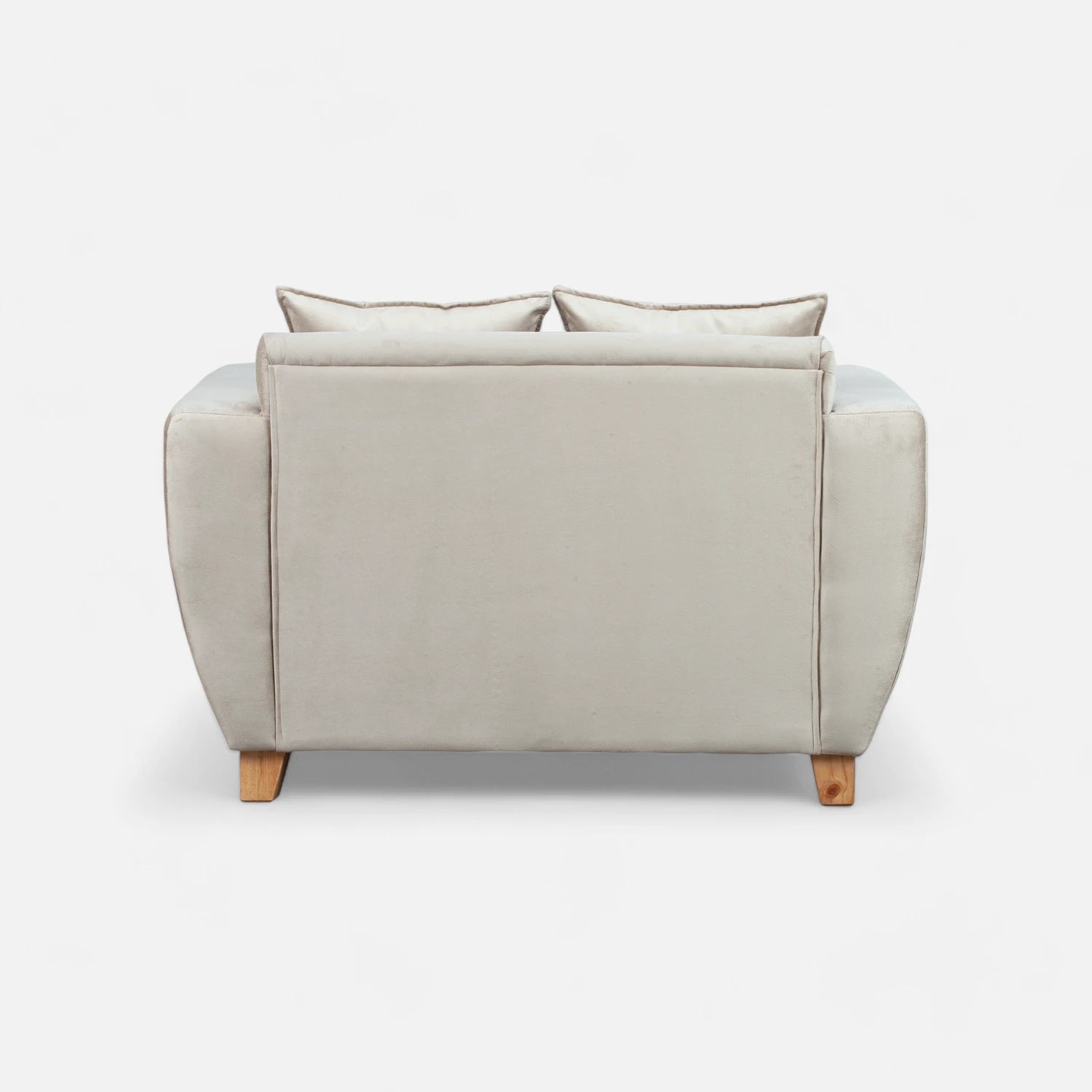 Sofá Florencia 2 Cuerpos - Tela Felpa Beige