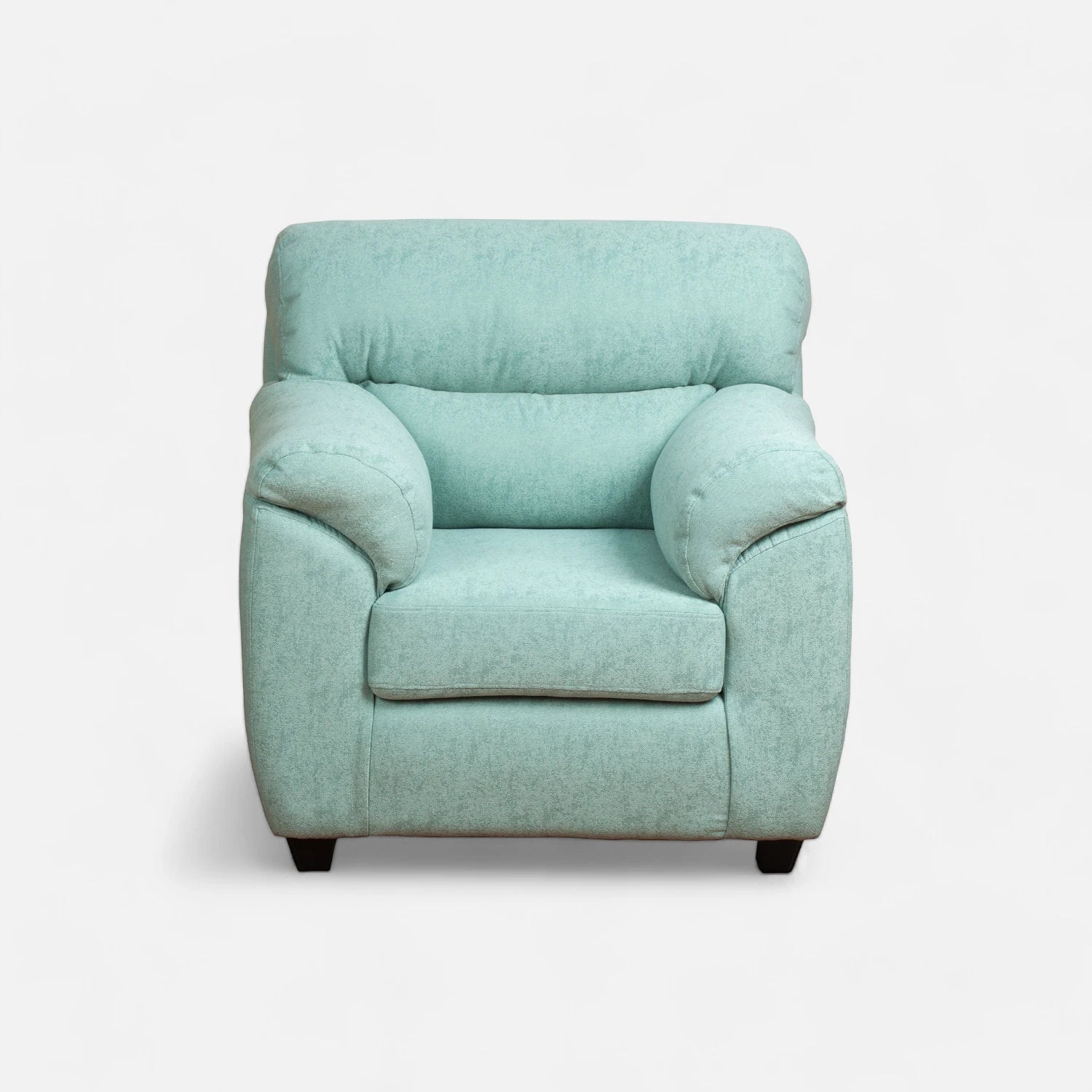 Sofá Ivannia 1 Cuerpo - Tela Lino Sidelli Verde Agua