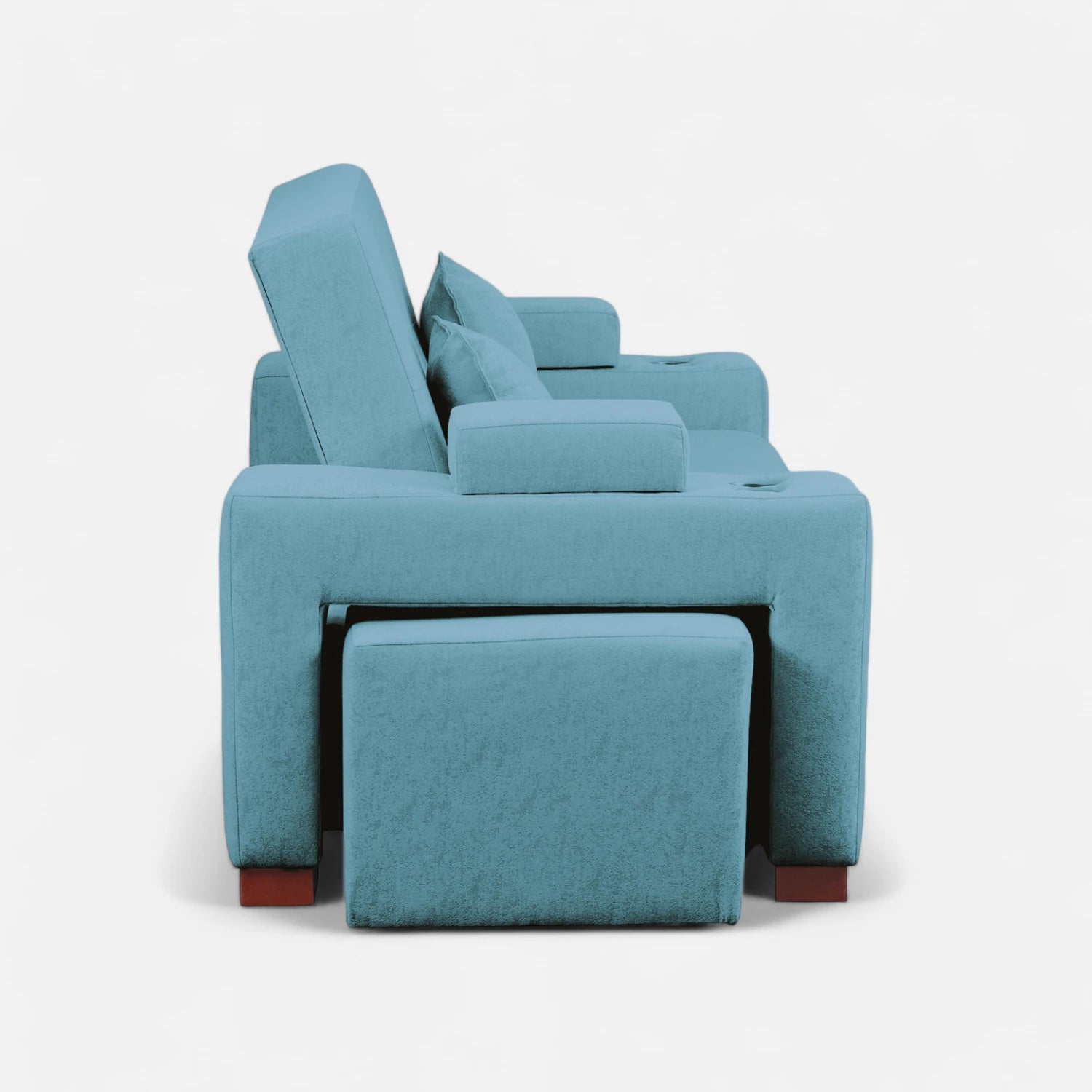 Sofá Cama Romeo - Tela Lino Sidelli Azul Claro