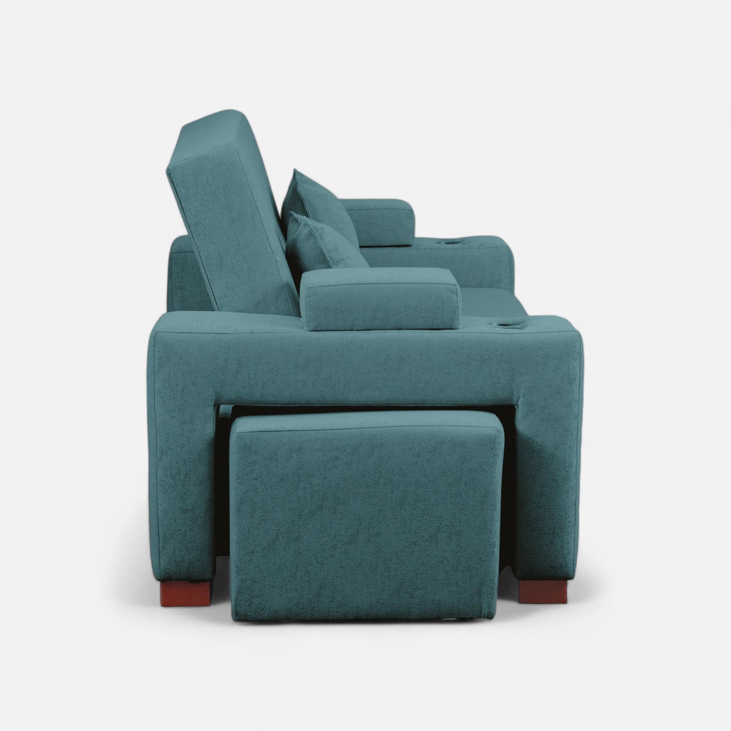 Sofá Cama Romeo - Tela Lino Sidelli Azul Petróleo