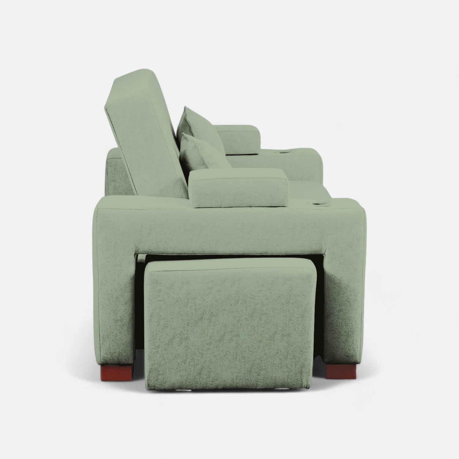 Sofá Cama Romeo - Tela Lino Sidelli Verde Agua