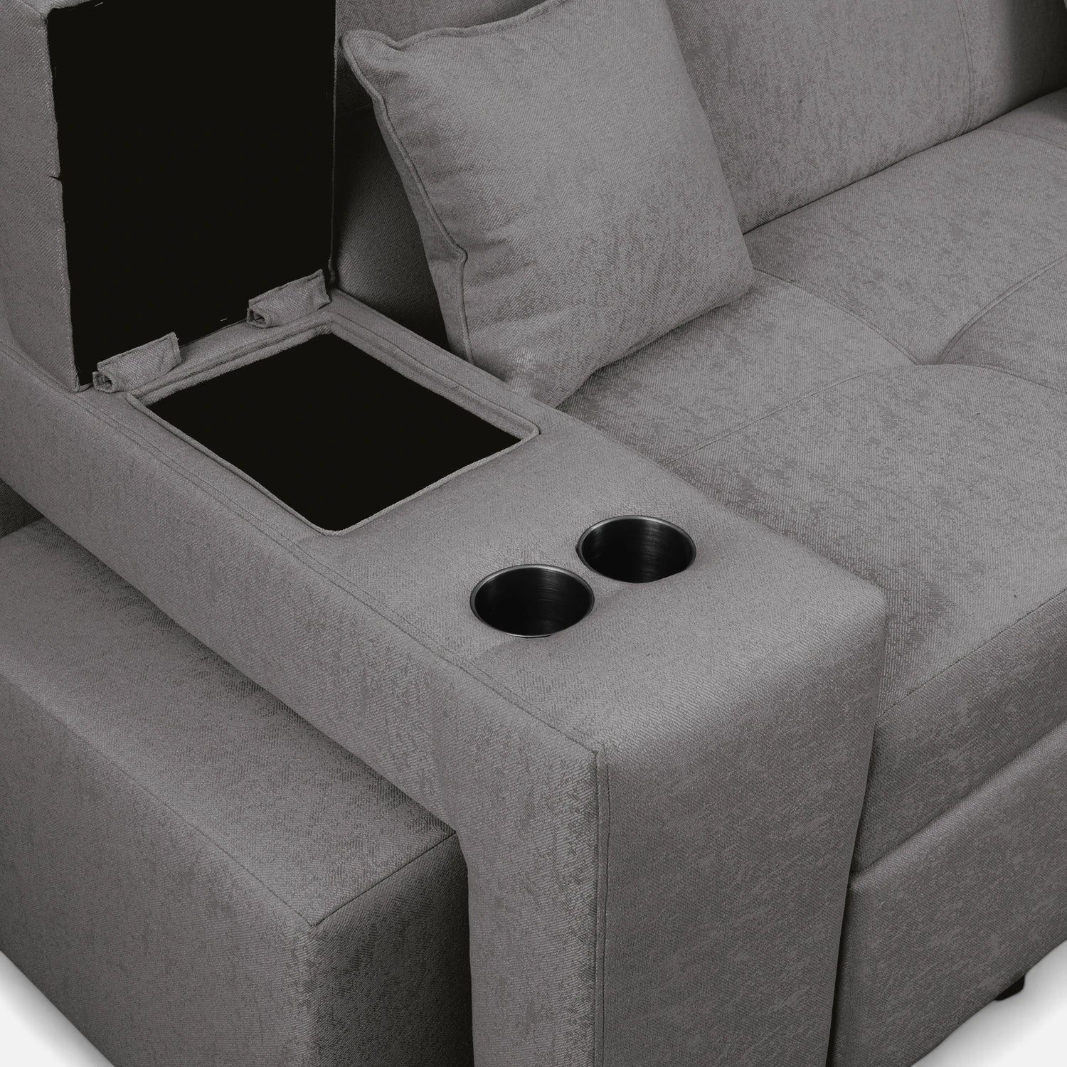 Sofá Cama Romeo - Tela Lino Sidelli Gris