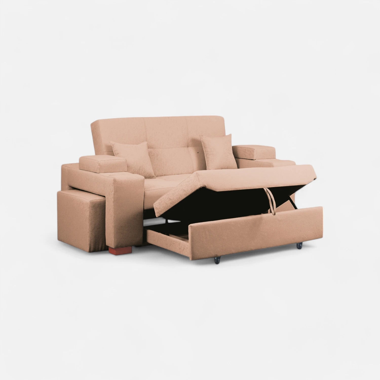 Sofá Cama Romeo - Tela Lino Sidelli Beige