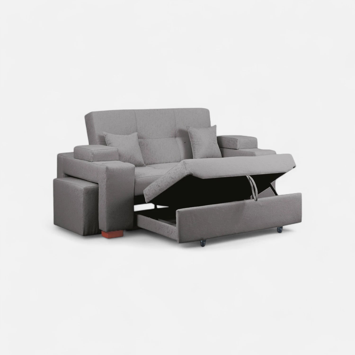 Sofá Cama Romeo - Tela Lino Sidelli Gris