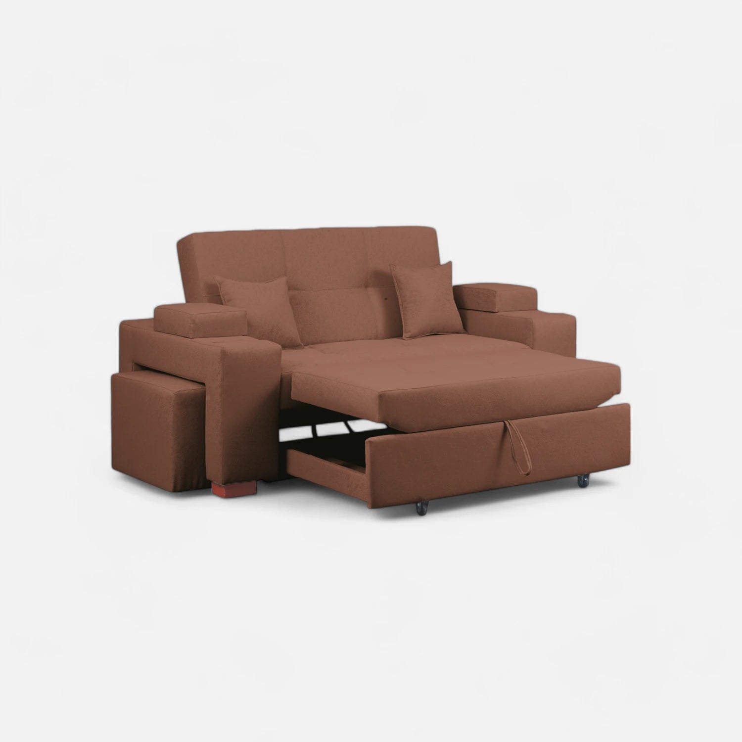 Sofá Cama Romeo - Tela Lino Sidelli Café