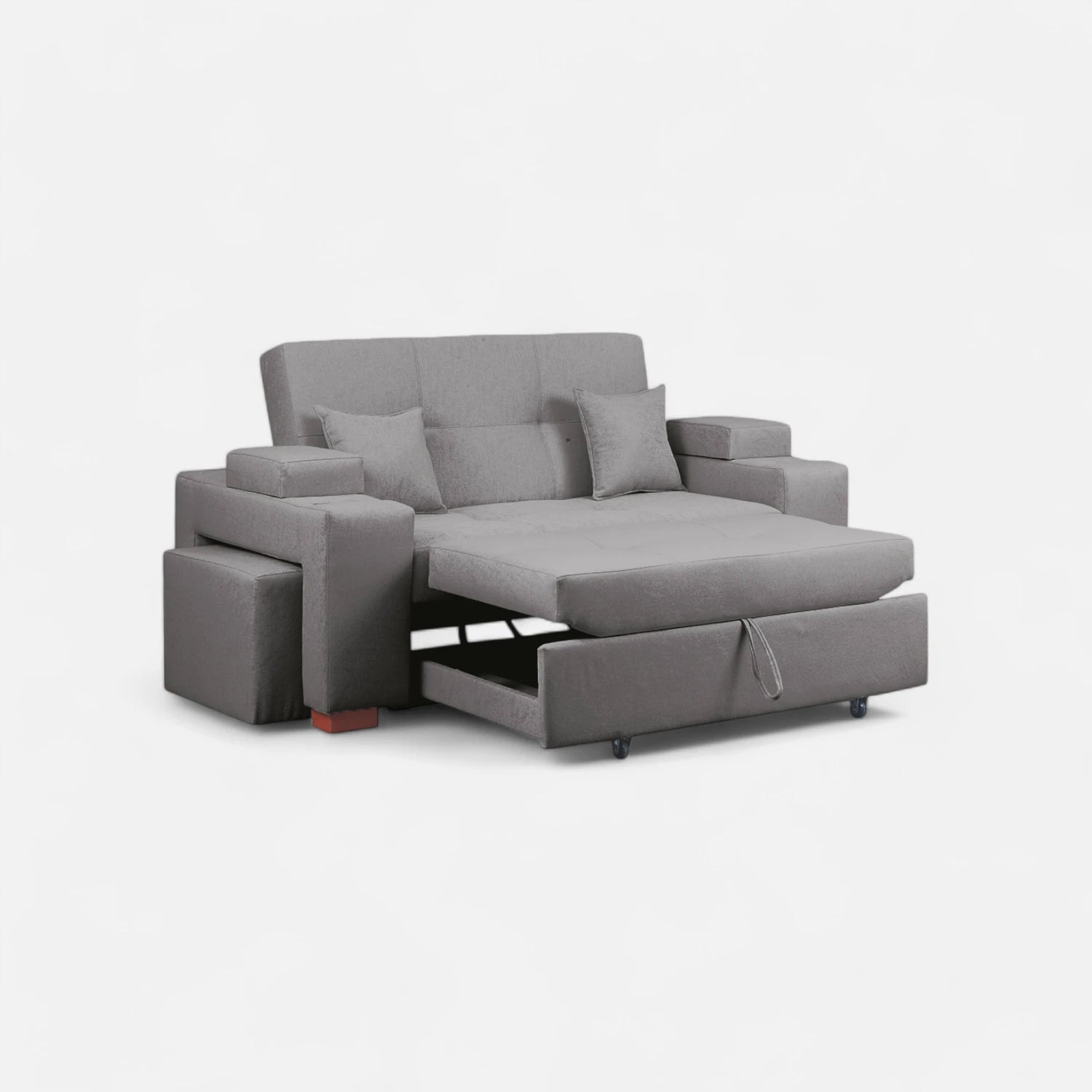 Sofá Cama Romeo - Tela Lino Sidelli Gris