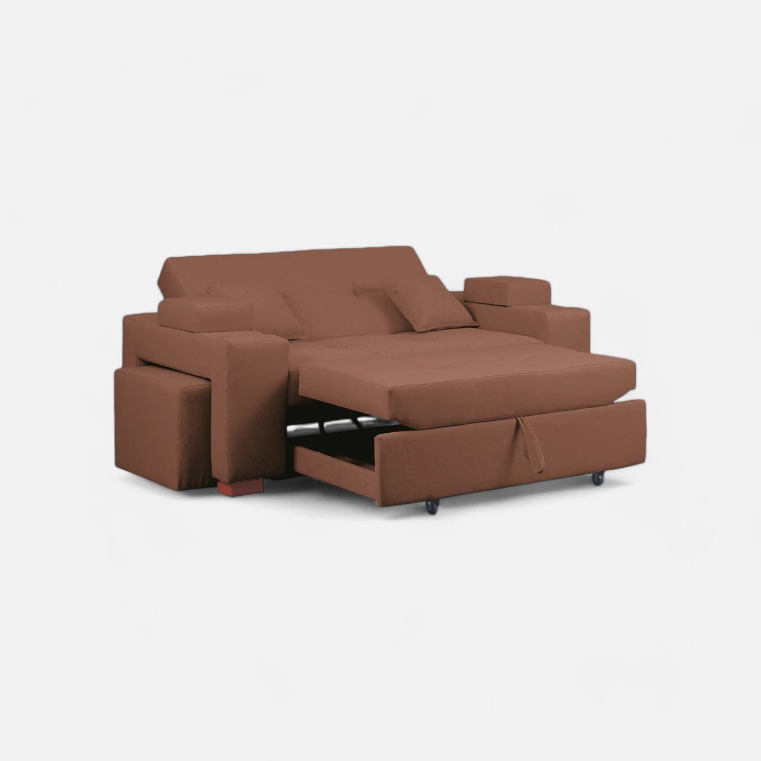 Sofá Cama Romeo - Tela Lino Sidelli Café