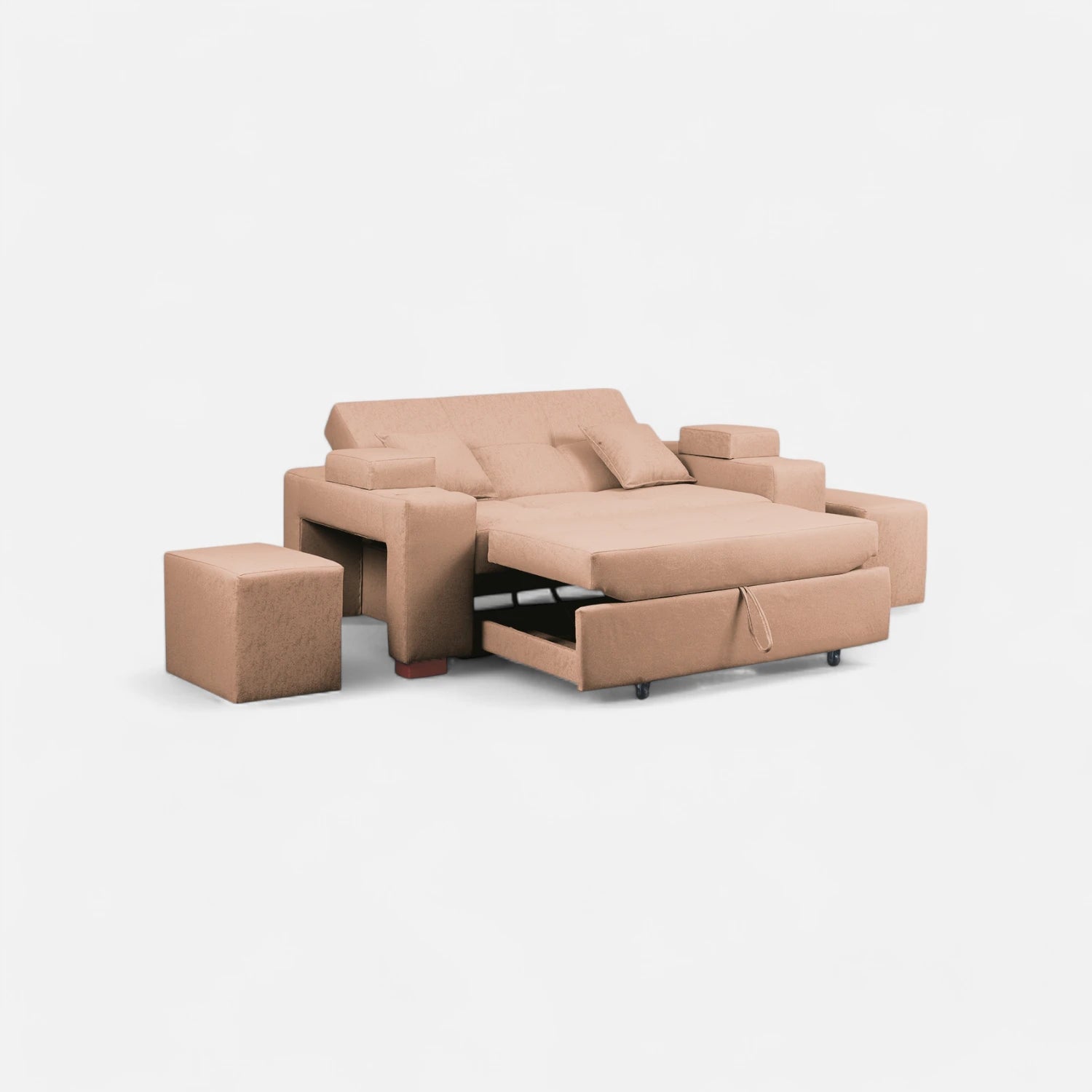 Sofá Cama Romeo - Tela Lino Sidelli Beige
