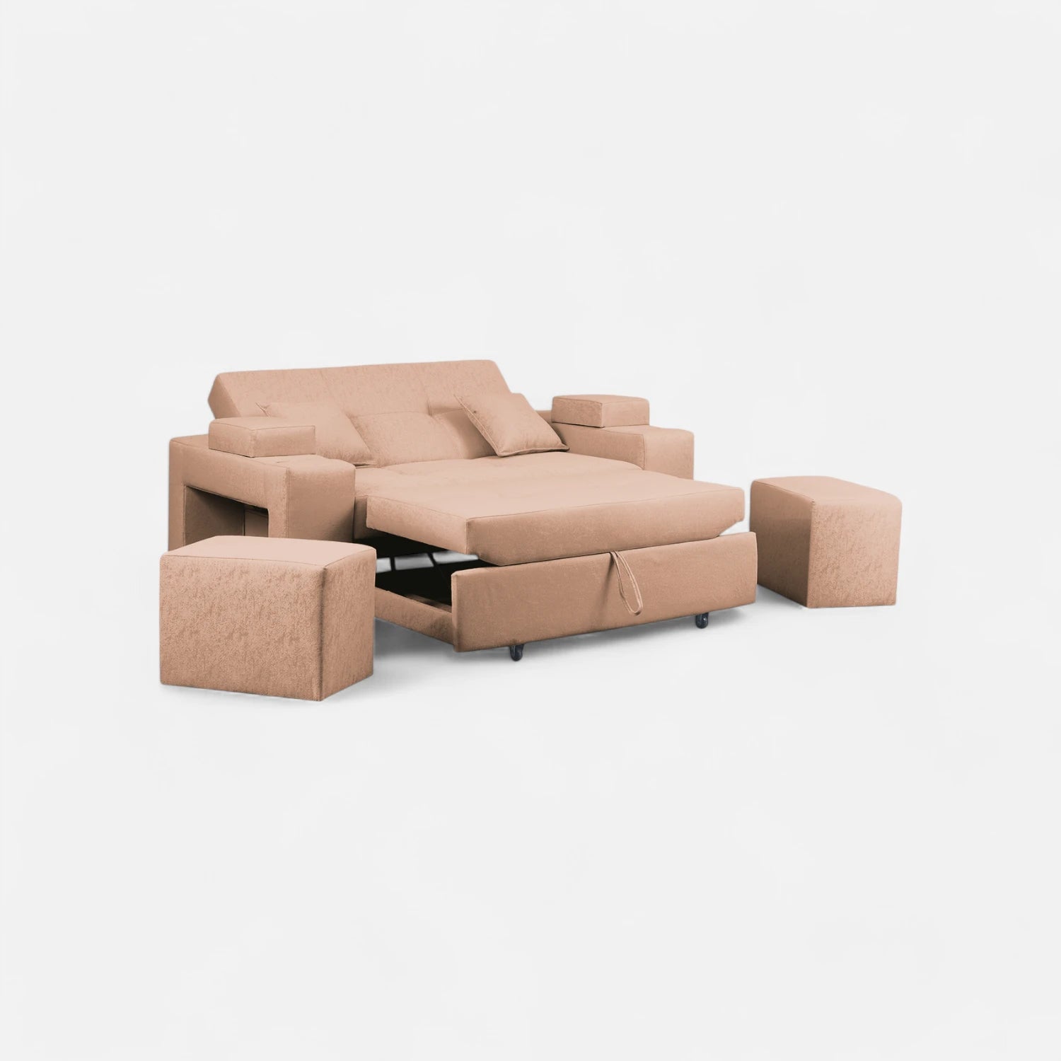 Sofá Cama Romeo - Tela Lino Sidelli Beige