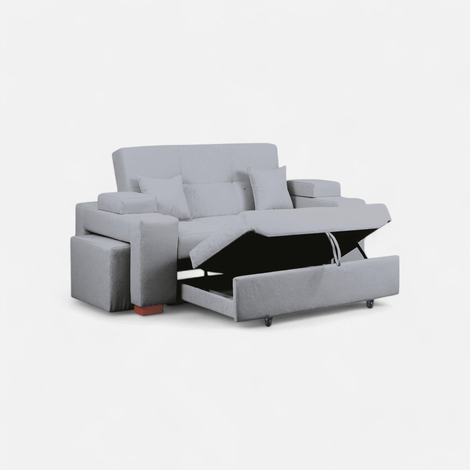 Sofá Cama Romeo - Tela Lino Bahía Gris