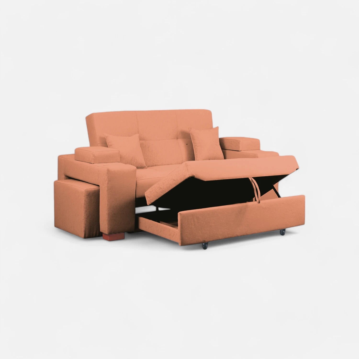 Sofá Cama Romeo - Tela Lino Bahía Mostaza