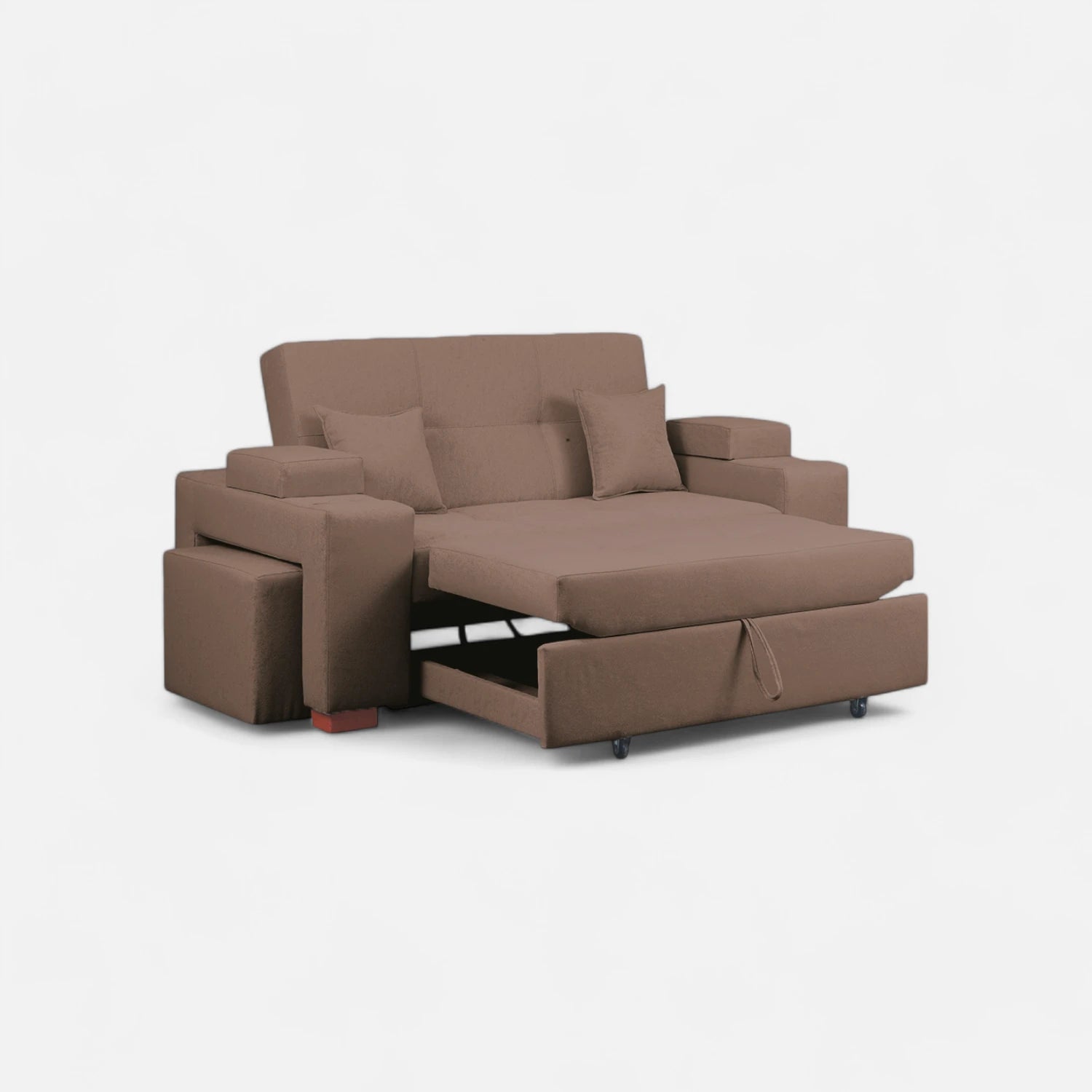 Sofá Cama Romeo - Tela Lino Bahía Café