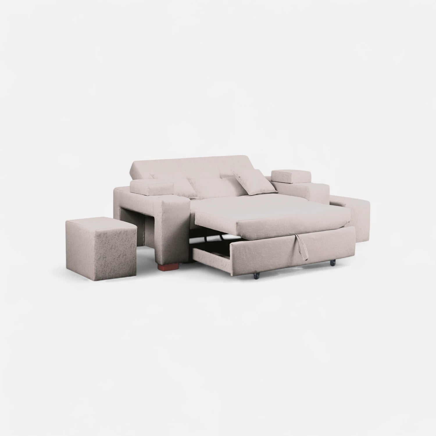 Sofá Cama Romeo - Tela Lino Bahía Beige