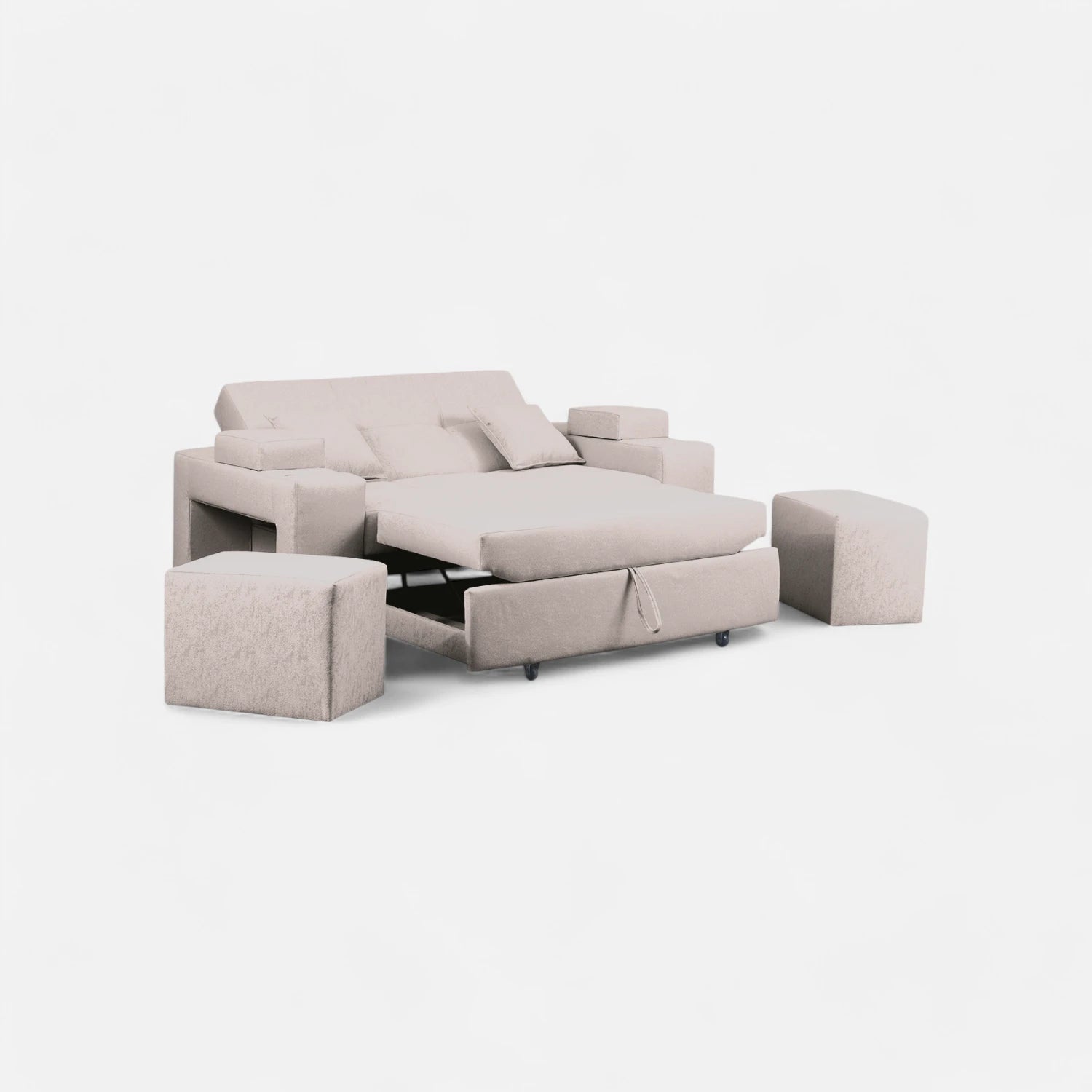 Sofá Cama Romeo - Tela Lino Bahía Beige