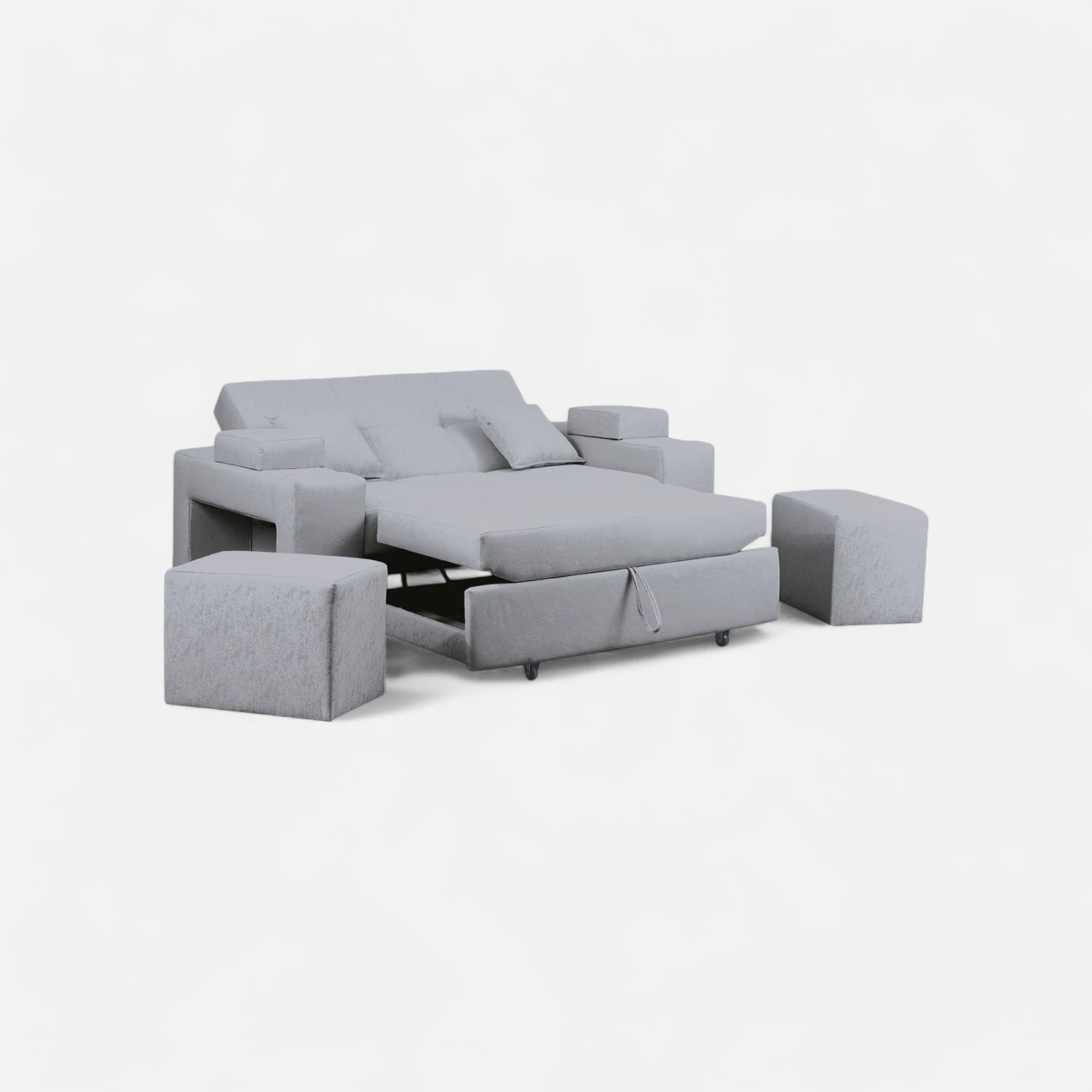 Sofá Cama Romeo - Tela Lino Bahía Gris