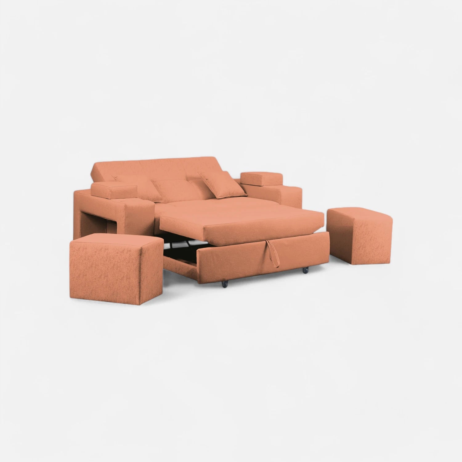 Sofá Cama Romeo - Tela Lino Bahía Mostaza