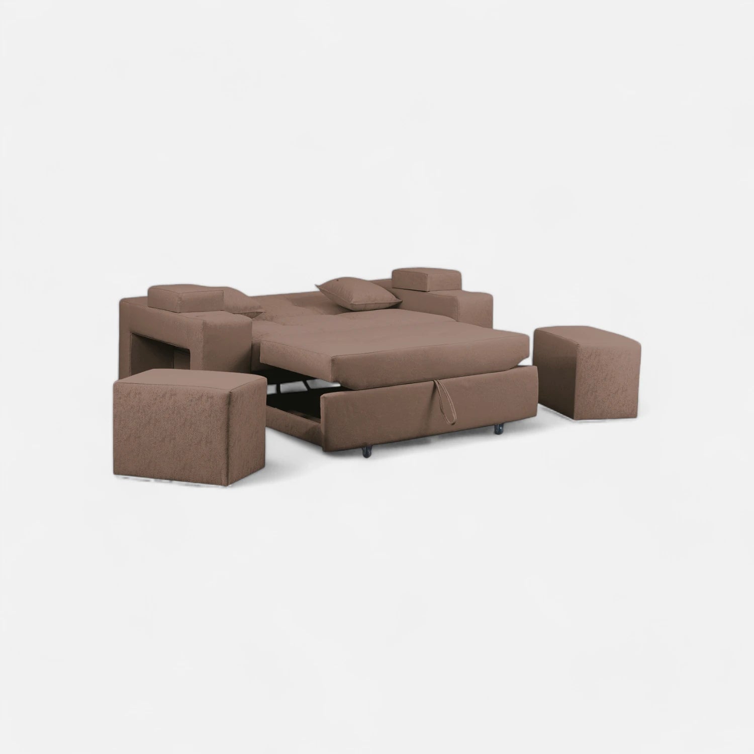 Sofá Cama Romeo - Tela Lino Bahía Café