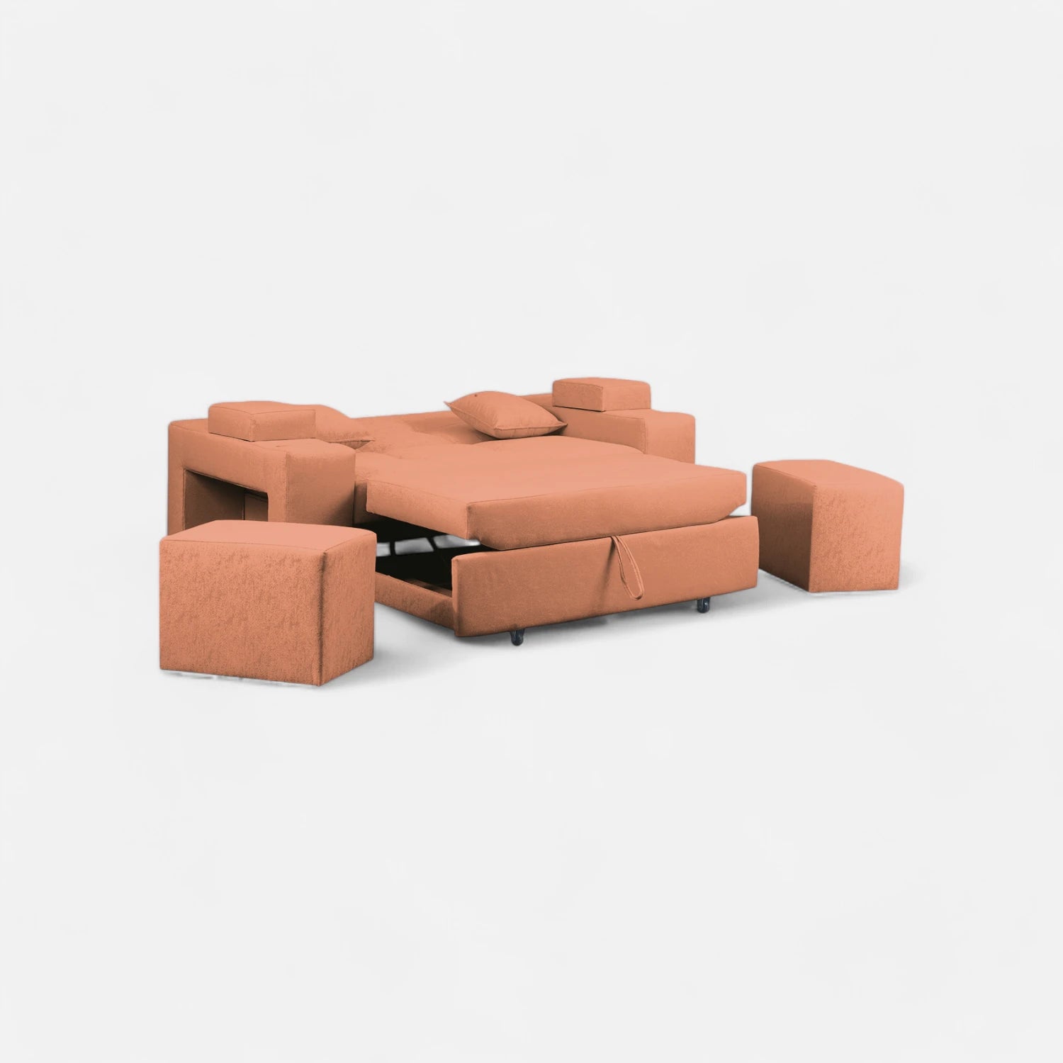 Sofá Cama Romeo - Tela Lino Bahía Mostaza