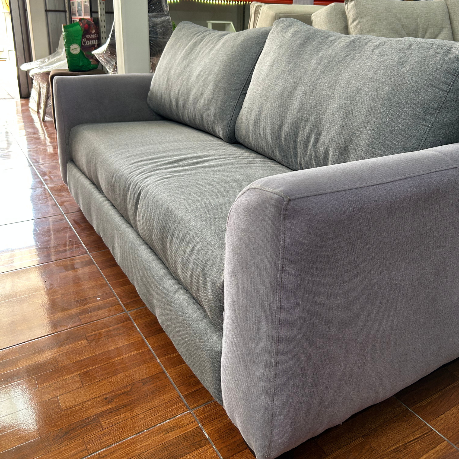 Sofá Lía 3 Cuerpos  - Tela Lino Gris (2da selección)