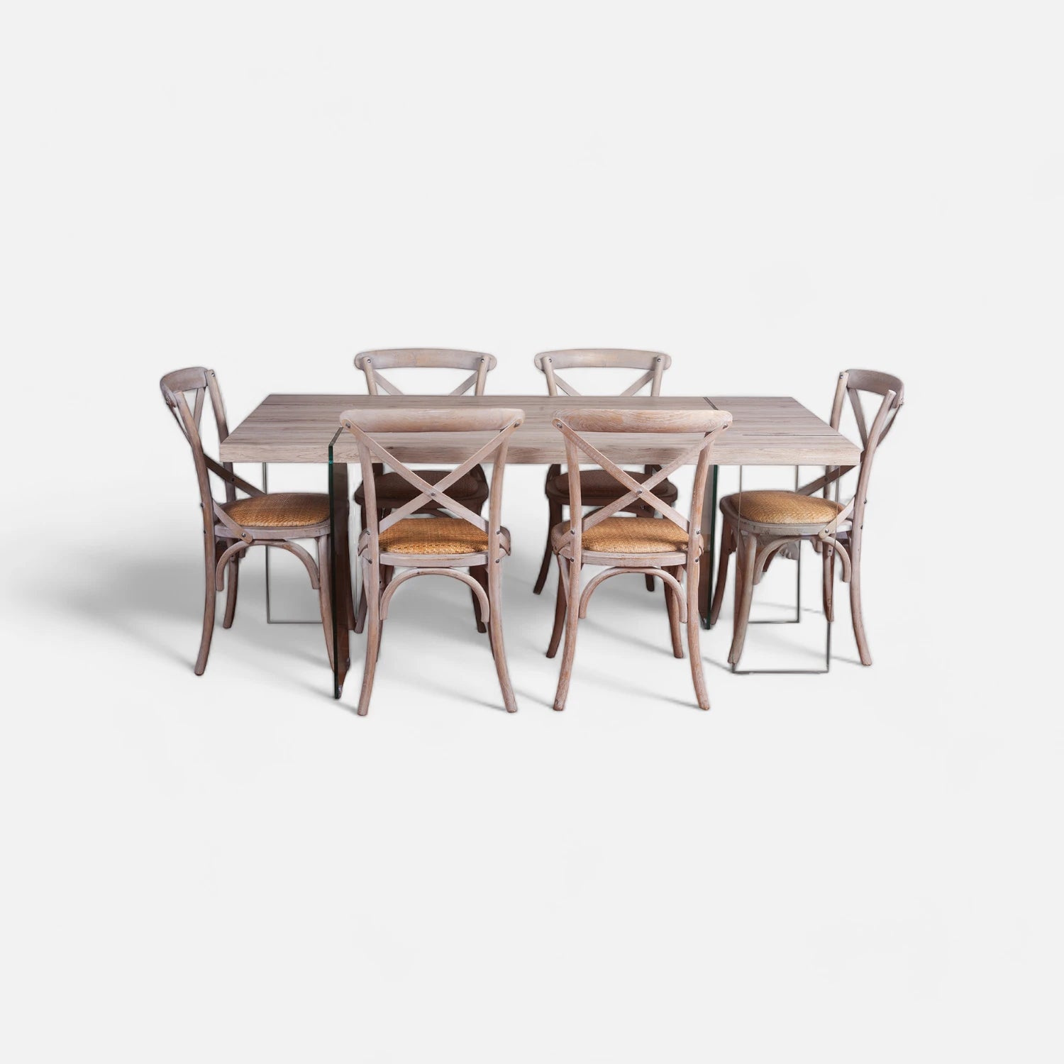 Comedor Tecno - 6 Sillas Ratán