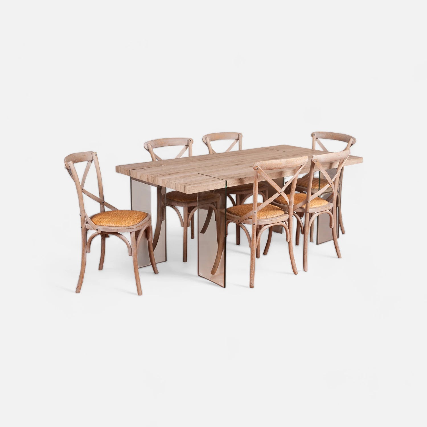Comedor Tecno - 6 Sillas Ratán