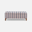 Banqueta Baúl 120x50 cms - Tela Chenille Listado Gris