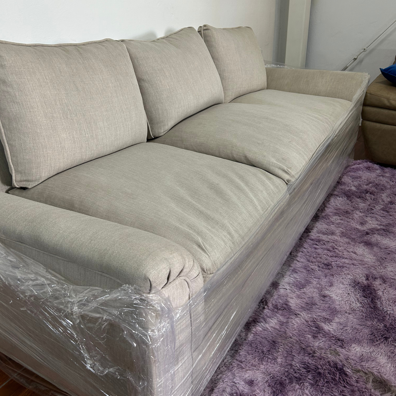 Sofá Oslo 3 Cuerpos  - Tela Lino Beige (2da selección)