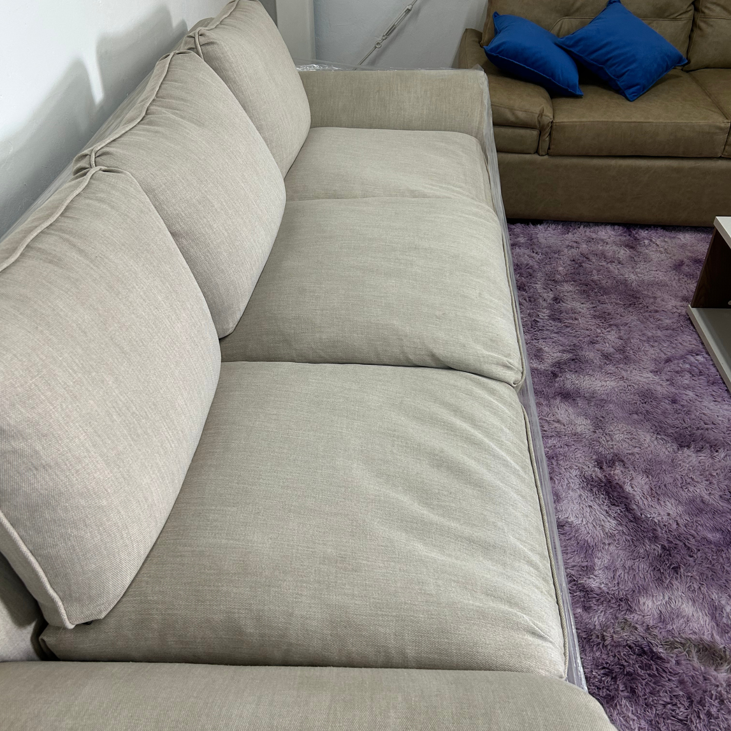 Sofá Oslo 3 Cuerpos  - Tela Lino Beige (2da selección)