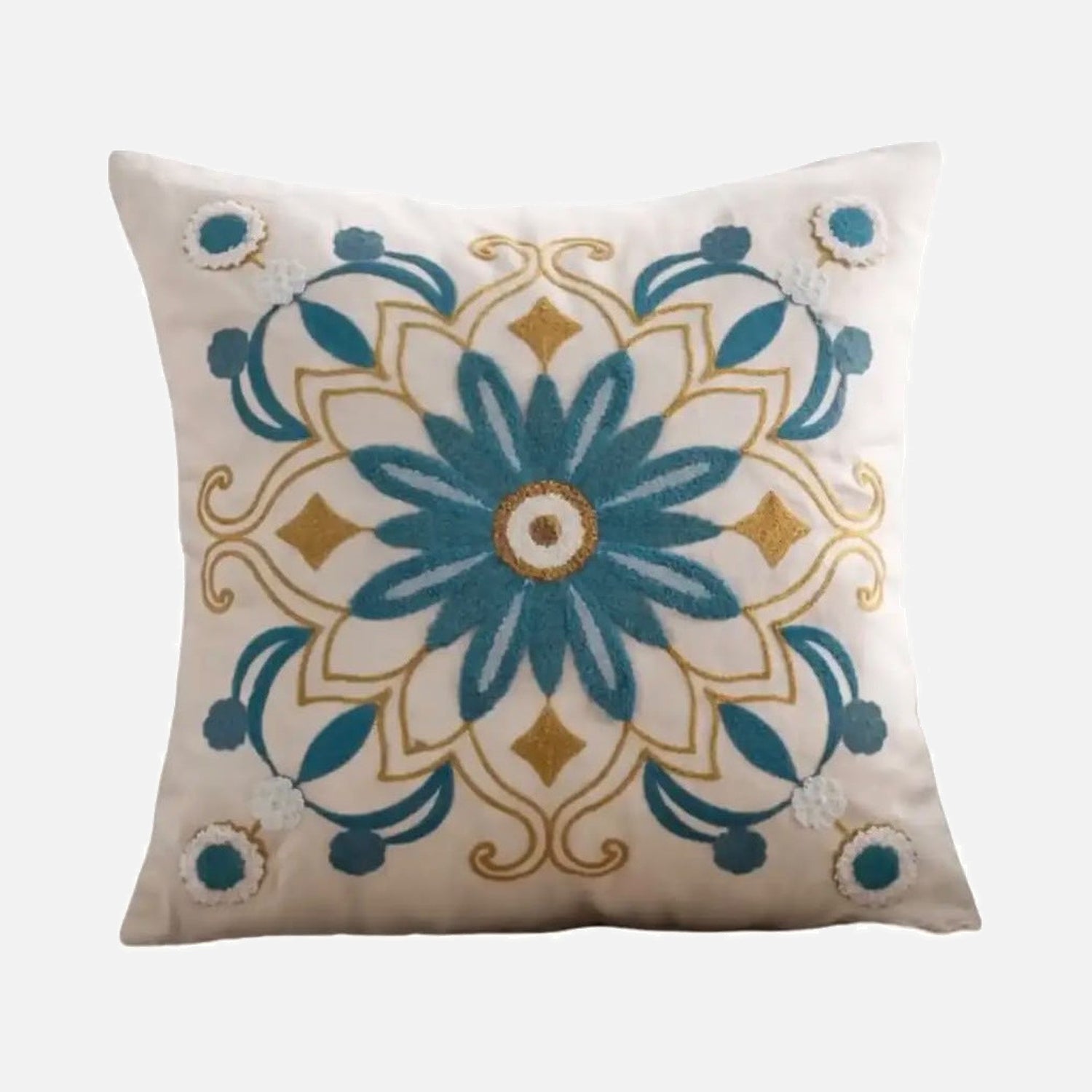 Cojín Decorativo Mandala Turquesa 50x50cm | mueblesamerica.cl