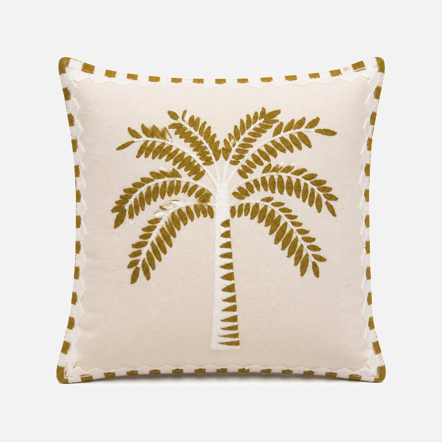 Cojín Decorativo Palmera Olivo 50x50cm | mueblesamerica.cl