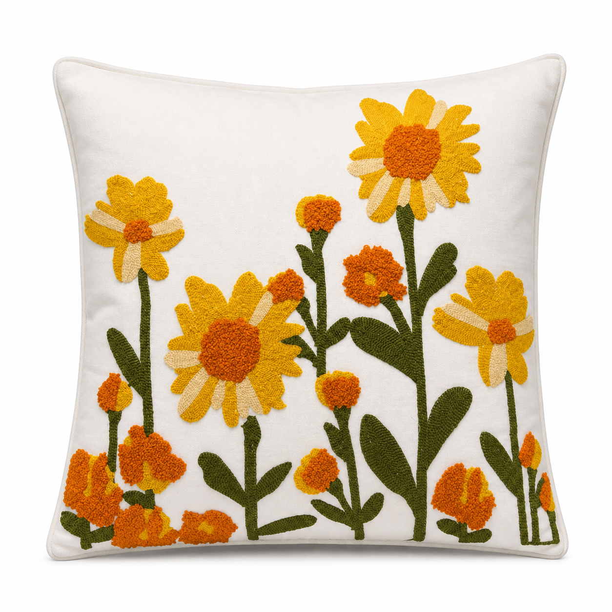 Cojín Decorativo Jardín Mostaza 50x50cm | mueblesamerica.cl