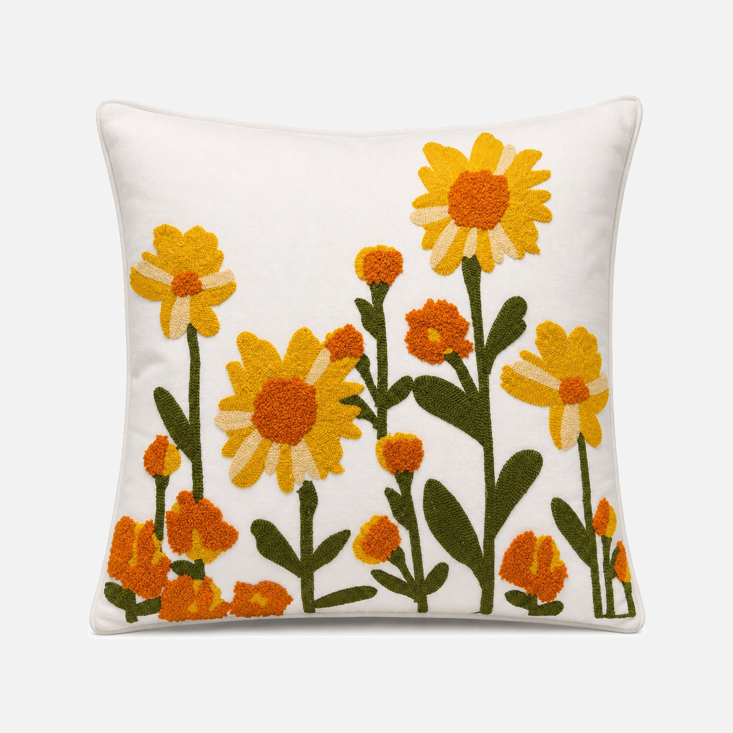 Cojín Decorativo Jardín Mostaza 50x50cm | mueblesamerica.cl
