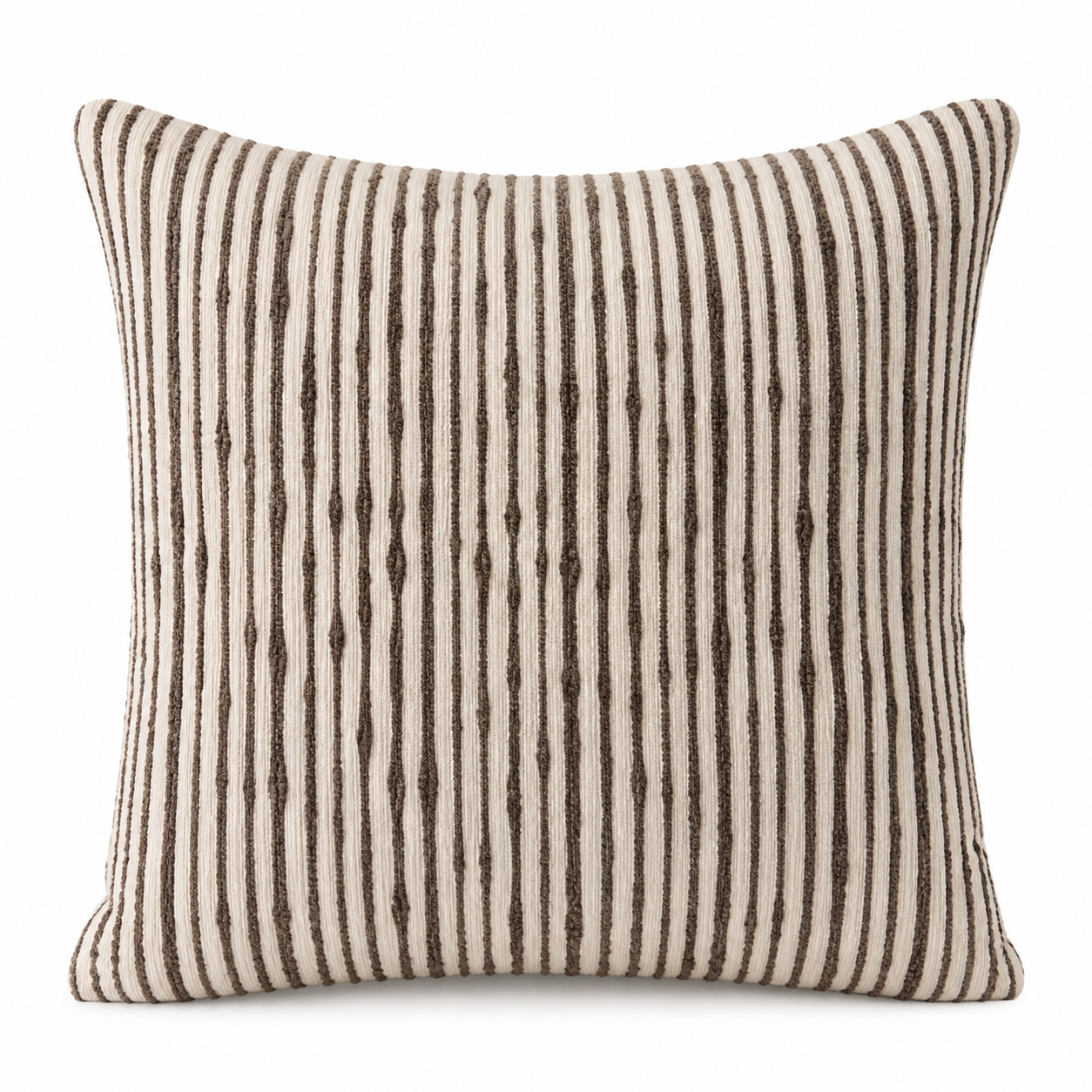 Cojín Decorativo Rayas Café 50x50cm | mueblesamerica.cl