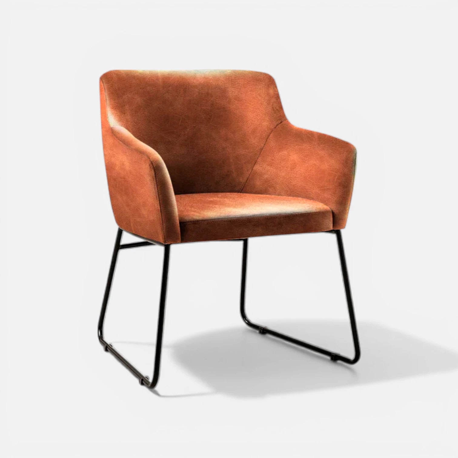 Butaca Albania de Cuero Sintético con Metal Industrial