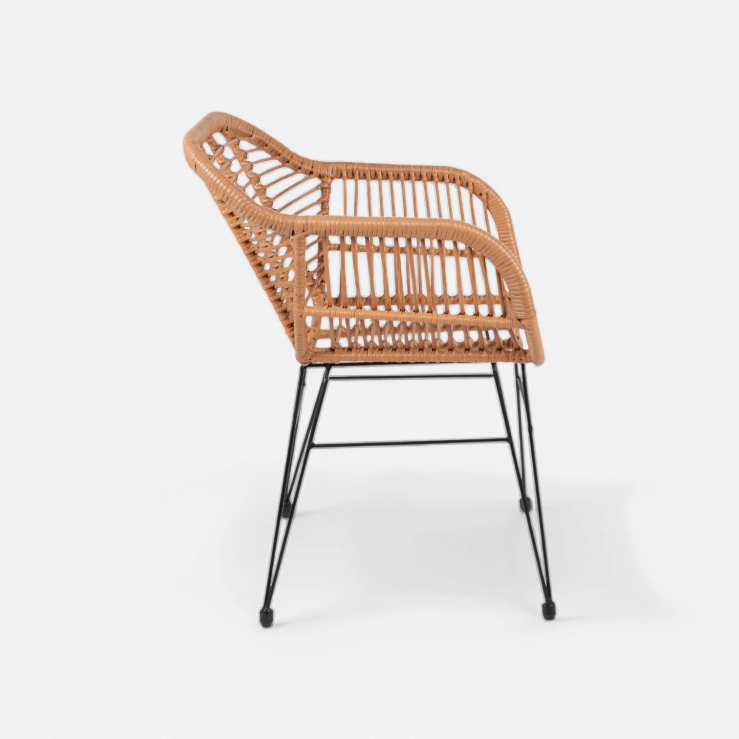 Butaca con Apoyabrazos de Terraza Rattan Grecia Color Madera