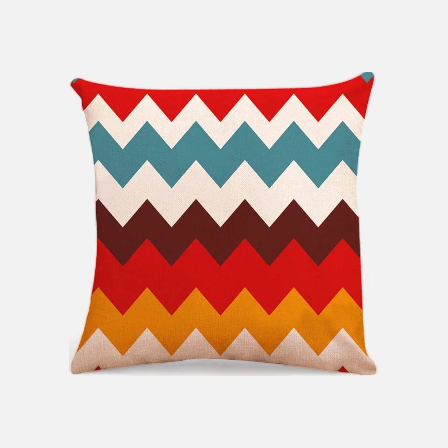 Cojín multicolor con patrón de rayas | mueblesamerica.cl