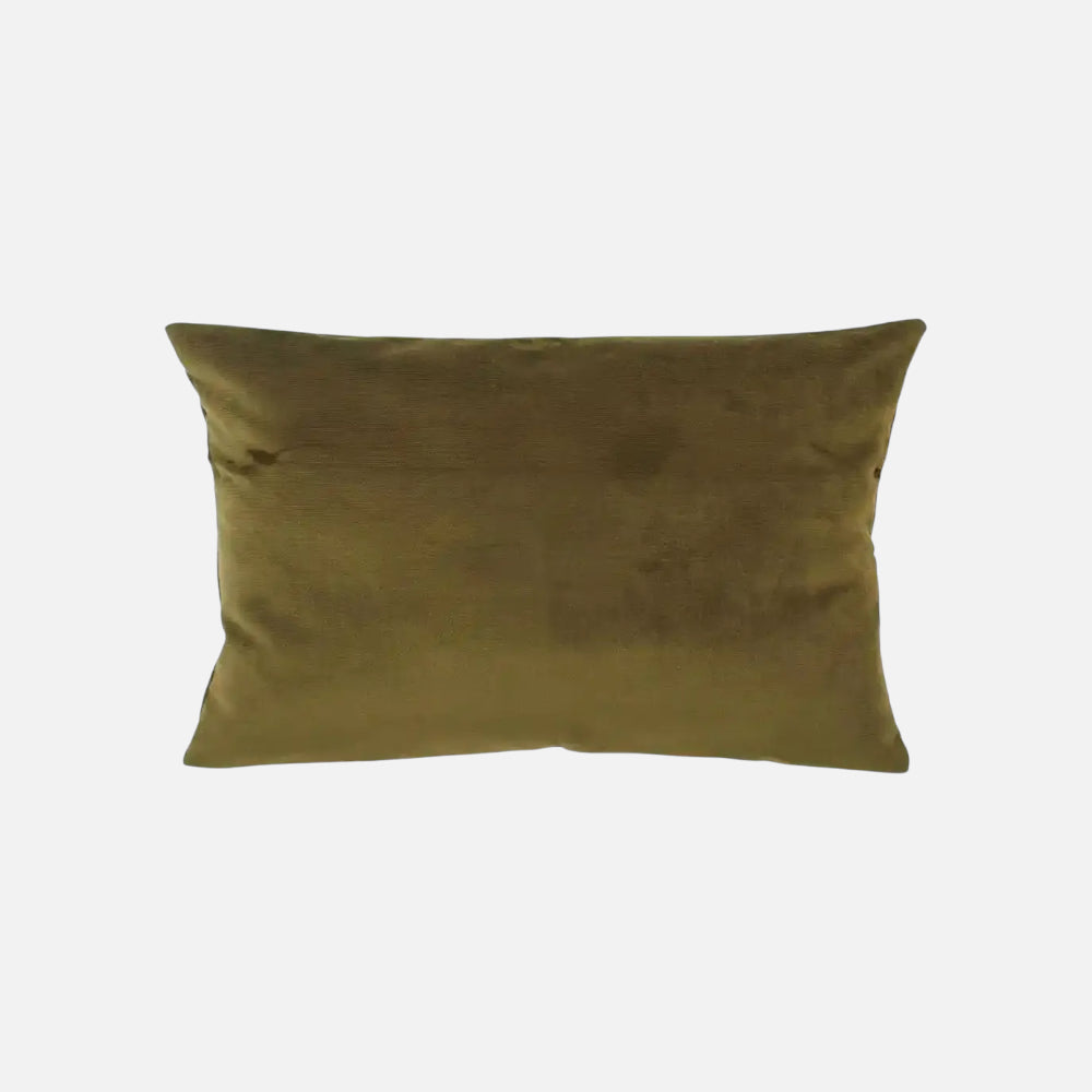 Cojín de felpa suave en color oliva | mueblesamerica.cl