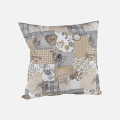 Cojín Lona Española Patchwork Gris 50x50cm