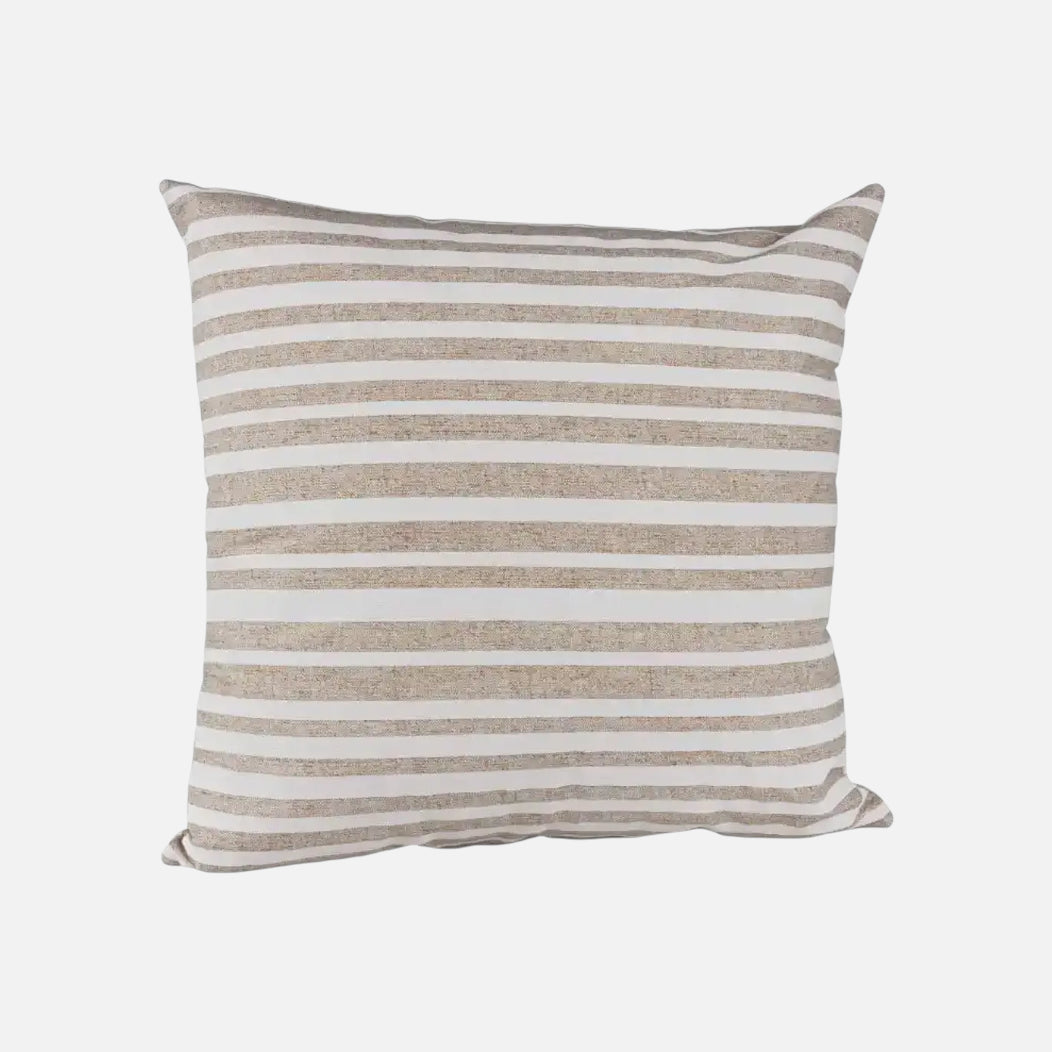 Cojín de lona española con rayas beige | mueblesamerica.cl