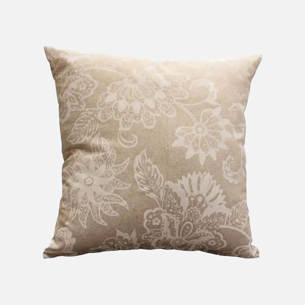 Cojín beige de lona española decorativo | mueblesamerica.cl