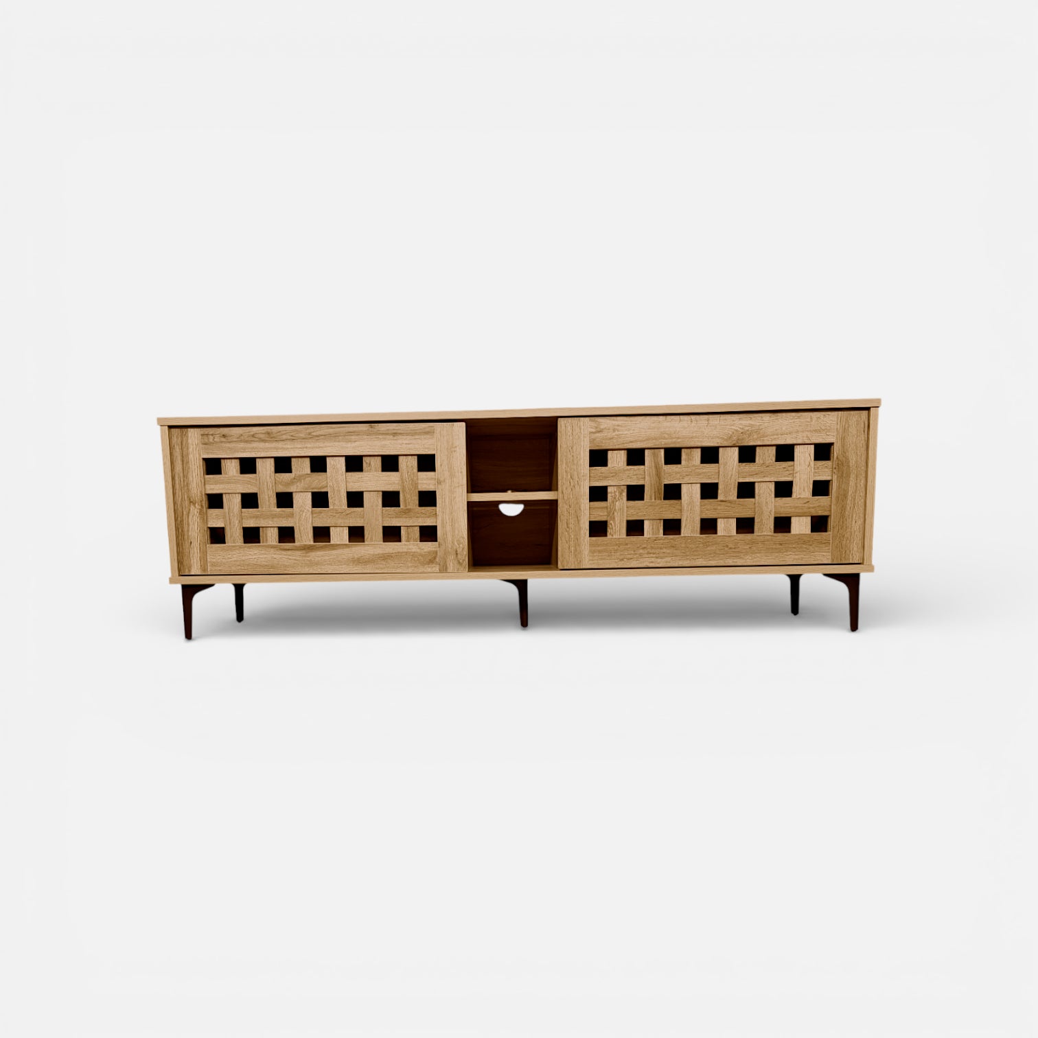 rack para TV - Rack TV Louis de madera natural | mueblesamerica.cl