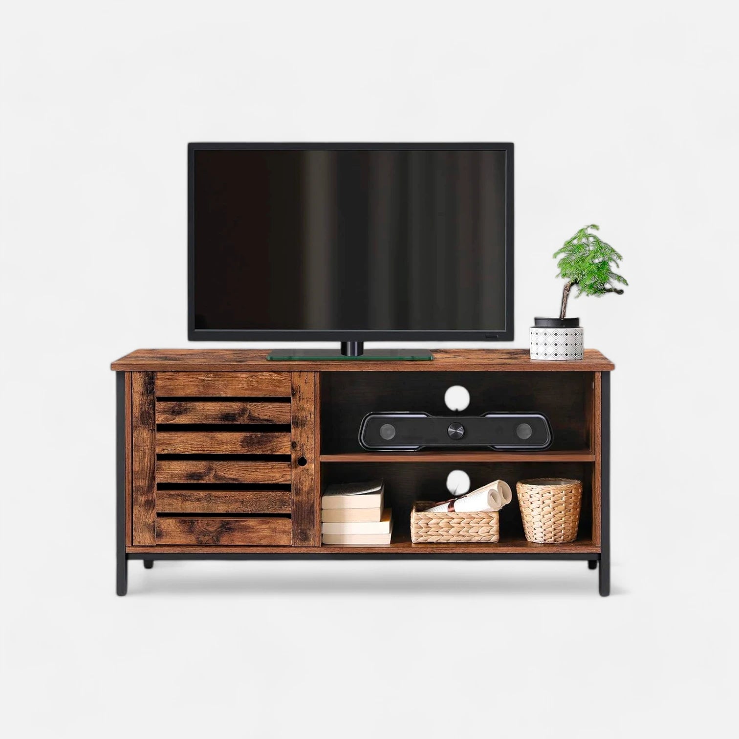 Rack de TV Rustik Madera Oscura Walnut