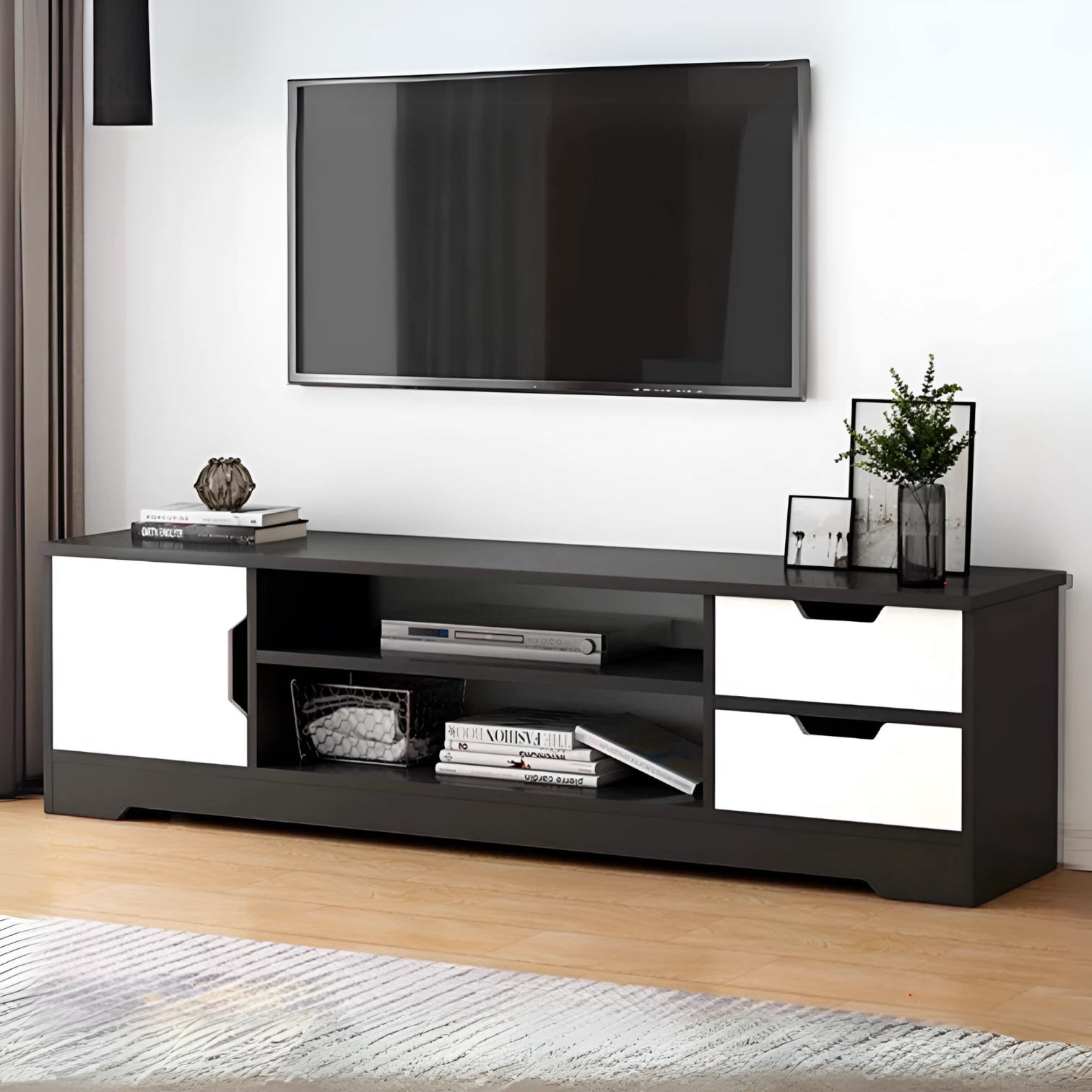 Rack de TV o Buffet con Cajones Night Black