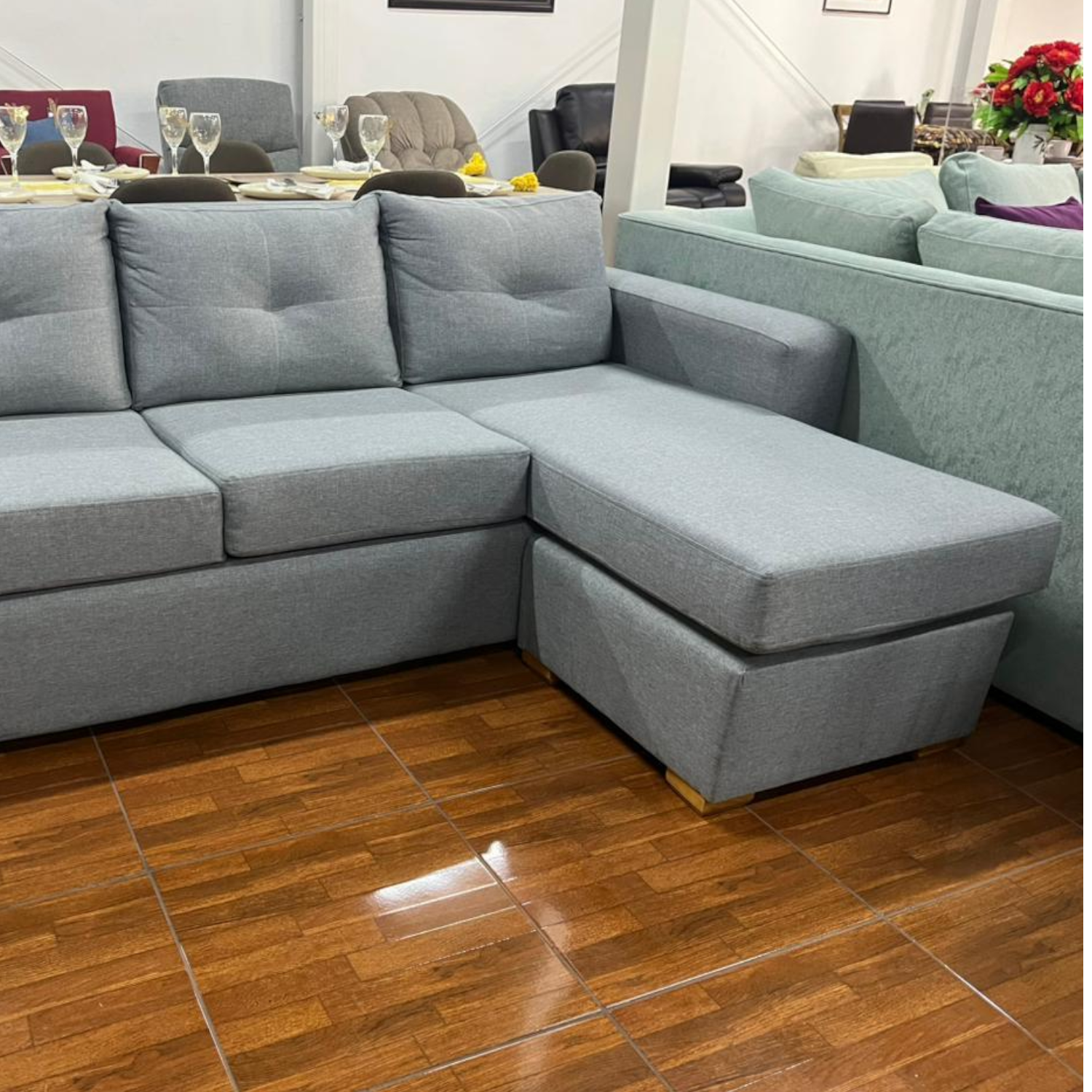 Seccional Magic - Tela Lino Bahía Gris (2da selección)