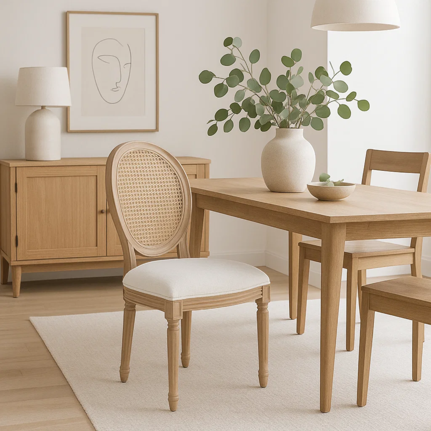 Silla de comedor Luis XV en madera | mueblesamerica.cl